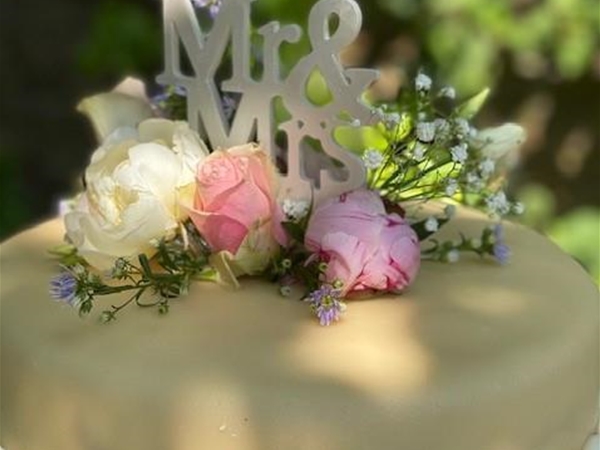 Bruidstaart marsepein 1 laag